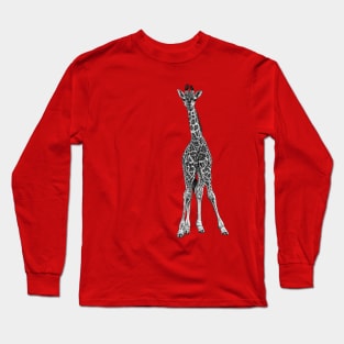 Baby giraffe - ink illustration Long Sleeve T-Shirt